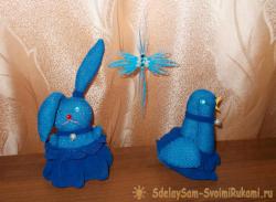 Пасхальная птичка и пасхальный кролик