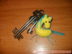 Брелок из вискозной салфетки