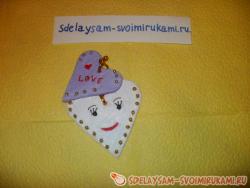 Валентинки из соленого теста