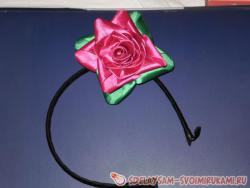 Цветок в стиле канзаши для начинающих