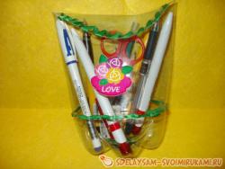 Карандашница из пластиковой бутылки