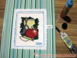 Блокнот, украшенный вышивкой