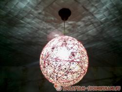 Абажур из ниток