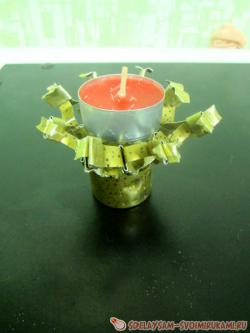 Подсвечник-снежинка