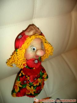 Кукла из капрона «Девушка-весна»