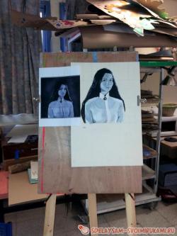 Рисуем портрет акриловыми красками