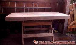 Садовый стол из штакетника
