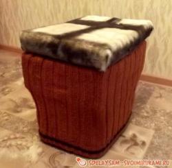 Мягкий стульчик из пластиковых бутылок