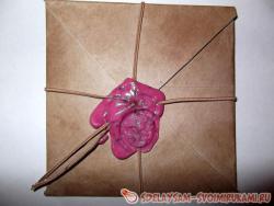 Винтажный конверт с сургучной печатью