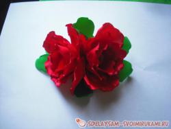 Заколка «Распустившиеся маки»