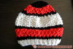 Шапка спицами для новорожденного