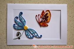 Открытка «Бабочка на цветке»