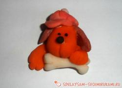 Магнит «собачка» из холодного фарфора