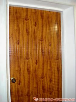 Ремонт двери с применением панелей ПВХ