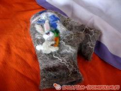 Как свалять варежки