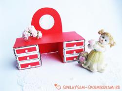 Туалетный столик из спичечных коробков